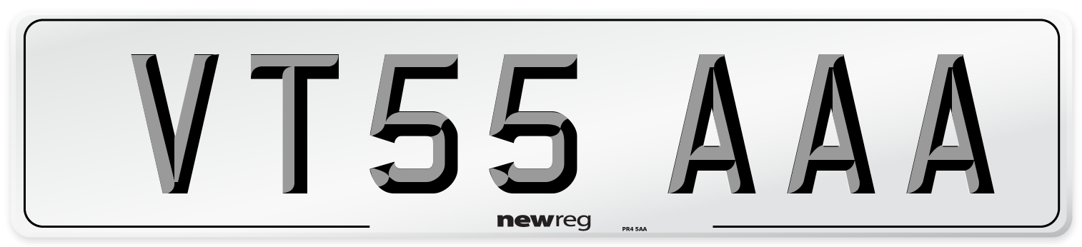 VT55 AAA Number Plate from New Reg